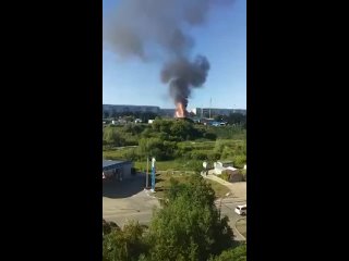 explosion at a gas station. novosibirsk